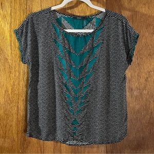 THML Green & Black Top Sz S